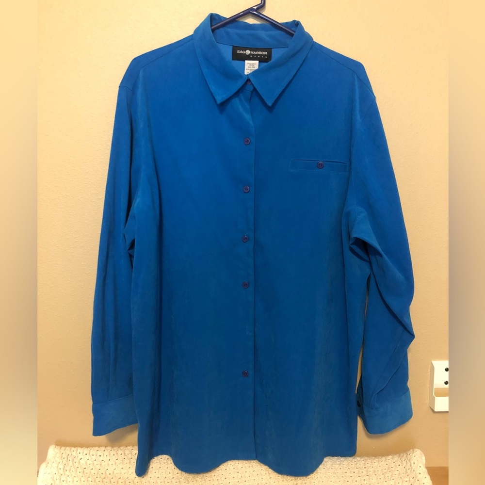 Sag Harbor Long Sleeve Blue 18W